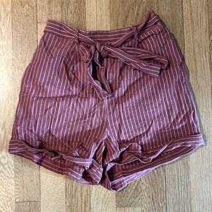 Sienna sky cute purple striped shorts